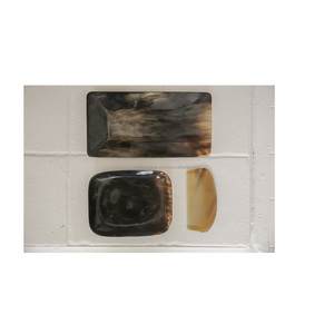 100% Natural horn <b>tray</b> sets with small size 4 piece set for <b>tray</b> and tableware desktop horn <b>tray</b> use for home by Craftsy Home - Product Image 3