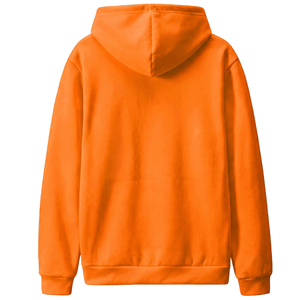Sudadera con Capucha Oversize de Manga Larga, Felpa, Unisex, Color Negro Sólido, para Invierno, Algodón, Resistente al Viento, Estilo Urbano - Product Image 4