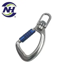 Triple lock aluminum steel coated dog swivel snap hooks