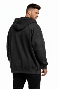 Sudadera con Capucha Unisex de Alta Calidad para Atletas, con Lavado Ácido, Cremallera Completa, Forro Polar Grueso y Cálido, Estilo Casual Urbano Oversize, de Secado Rápido, 100% - Product Image 2