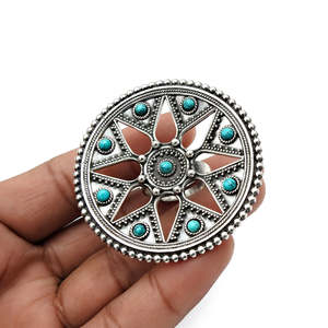 Best Selling New Fashion Star <b>Ring</b> Crafted From 925 Sterling <b>Silver</b> <b>Adjustable</b> Bohemian <b>Rings</b> With Multi Turquoise Gemstones - Product Image 3