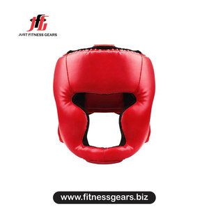 Just Fitness Gears Red PU Boxing <b>Head</b> Guard Breathable for Adults Martial Arts <b>Training</b> - Product Image 1
