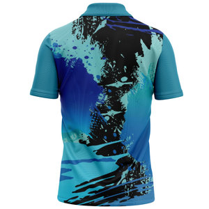 เสื้อโปโลกอล์ฟแบบกำหนดเอง พิมพ์โลโก้ตามสั่ง เสื้อทำงานแห้งเร็ว โพลีเอสเตอร์ ซับลิเมชั่น เสื้อโปโลกอล์ฟยูนิฟอร์มผู้ชาย - Product Image 2