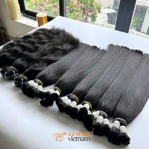 La mejor calidad 100% Remy Extensiones de cabello humano vietnamita Color negro natural 100 gramos por paquete Precio al por mayor - Product Image 3