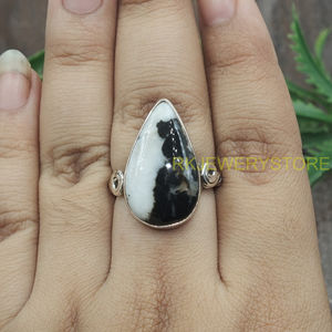 Natural Buffalo Turquoise <b>Ring</b> Handmade 925 Sterling Silver Teardrop Gemstone Vintage Boho <b>Statement</b> Jewelry Gift for Women Her - Product Image 4