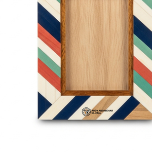 Multicolor Wooden Photo <b>Frame</b> | Geometric Tile <b>Design</b> | Handmade Picture <b>Frame</b> - Product Image 3