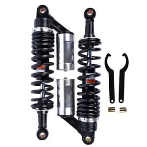 2 Amortiguadores Traseros de Aire Negros y Plateados de 340 mm (13.5 Pulgadas) para Harley Sportster 883 1200 para Motocicletas Honda - Product Image 5