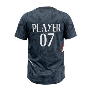 Maillots de baseball personnalisés unisexes à 2 boutons, grandes tailles, 100% polyester respirant, écologique, à séchage rapide, antibactérien - Product Image 5