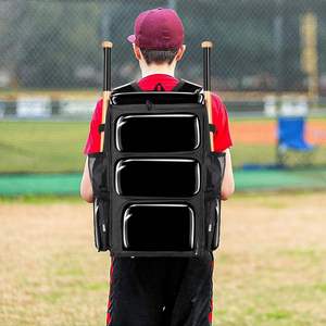 Large Capacity Baseball Catcher Bag with Multi-Pockets, Water-Resistant Softball Gear <b>Backpack</b> - Product Image 6