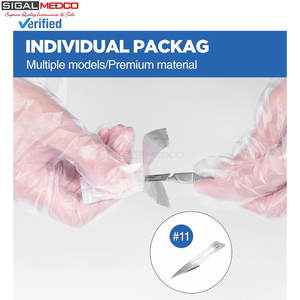 Ensemble de 21 lames de scalpel, 20 stériles # 11 lames chirurgicales, 1 manche, couteaux de découpe multi-usages pour laboratoire, art, artisanat et pratique - Product Image 4