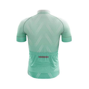 Maillot de cyclisme personnalisable unisexe en tissu mesh 100% polyester anti-UV, vert, vente en gros - Product Image 6