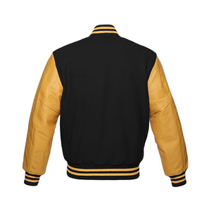 Custom <b>Winter</b> Lettermen <b>Jacket</b> High Quality <b>Leather</b> Sleeves College Baseball Lettermen <b>Jackets</b> for Men - Product Image 2