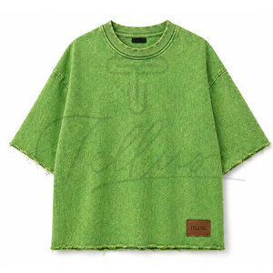 เสื้อยืดคอกลมแบบย้อมสีเอซิด 100% ผ้าฝ้าย ทรงปกติ พิมพ์ลายสกรีน สำหรับผู้ชาย สไตล์ลำลอง - Product Image 2