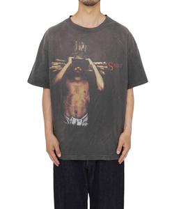 Ensemble de T-shirts en coton surdimensionnés pour hommes True Real Studio, imprimé lettres marron, décontracté, manches courtes, coupe jersey, respirant, col rond - Product Image 5