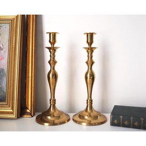 Portavelas de Metal de Diseño Duradero para Decoración del Hogar, Juego de Portavelas de Latón, Estilo Vintage - Product Image 1