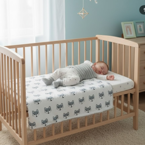 Couverture pour enfants en tricot doux, 50% coton, 50% micro-poly, écologique, quatre saisons, 70x100 cm |   Lit plat léger et confortable pour un usage quotidien - Product Image 2