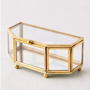 กล่องใส่เครื่องประดับกระจกเมอร์คิวรี่ ทรงสี่เหลี่ยมผืนผ้า สีทอง ดีไซน์หรูหรา คุณภาพสูง ปรับแต่งได้ตามต้องการ - Product Image 2