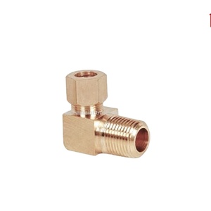 Brass Male Elbow Compression Fitting Durable Plumbing <b>Hardware</b> for Industrial and Domestic Applications - Product Image 1