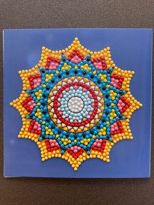 Decorative Embroidered Beaded Coaster Set Handmade Customized Shape <b>Table</b> <b>Protector</b> for Modern Rustic Home Decor Earth Day - Product Image 3