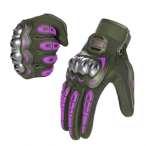 Airflow Design Leather Motorcycle <b>Gloves</b> Hard Shell Knuckle Guard Lightweight Breathable Motorbike Riding Gear - Product Image 3