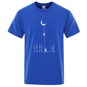 Camiseta de Verano para Hombre, Diseño Profesional, Nueva, de Alta Calidad, 100% Algodón, con Estampado Divertido de Astronauta, Cuello Redondo, Casual y Holgada - Product Image 5