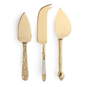 Sleek Brass <b>Cheese</b> <b>Knife</b> <b>Set</b> &Dessert <b>Knife</b> <b>Set</b> Modern Flatware For Stylish Serving Charcuterie Board Elegant <b>Cheese</b> Cutlery <b>Set</b> - Product Image 5