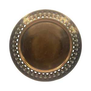 Reusable Gold Charger Charger <b>Plate</b> Custom Size Food Contact Safe Dish Display Luxury Design Metal <b>Plates</b> wedding <b>Decor</b> - Product Image 2