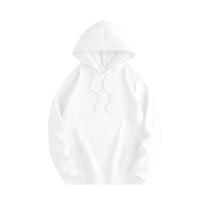 Heavyweight Plain <b>White</b> Cotton Fleece Pullover Hoodie Custom Oversized Streetwear Hooded <b>Sweatshirt</b> Wholesale <b>Men</b> Clothing - Product Image 1