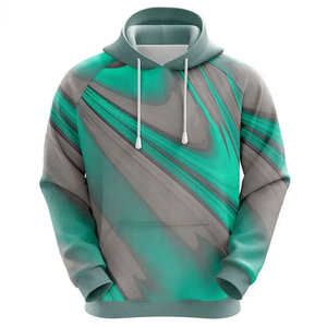 Sudadera con Capucha para Hombre, Estampado Degradado, Corte Regular, Estilo Casual, Transpirable, Tejido de Poliéster, Ropa de Otoño - Product Image 1
