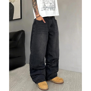 กางเกงยีนส์ขากว้างผู้ชาย – กางเกงเดนิมทรงหลวม Y2K สไตล์สตรีทแวร์ฮิปฮอป - Product Image 3