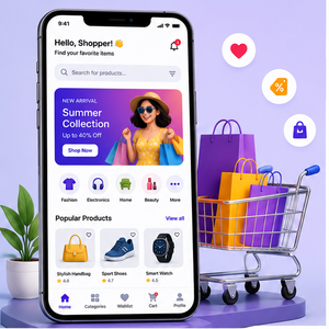 Desarrollo de Aplicaciones Móviles de Comercio Electrónico Escalables, Plataforma Multi-vendedor, Compatible con Android e iOS - Product Image 1