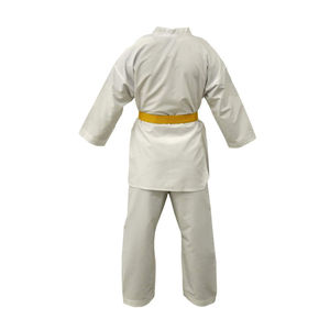 Uniforme de Karate para Niños, Blanco, de Algodón, Corte Regular, Transpirable, de una Pieza, Ropa de Artes Marciales para Niños con Cinturón Amarillo Incluido - Product Image 5