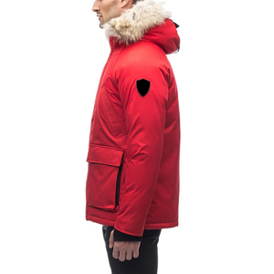 Parka d'hiver confortable pour homme en toile à capuche, coupe décontractée et style streetwear - Product Image 4