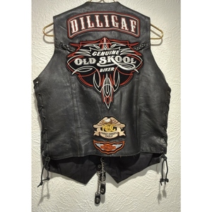 Chaleco de Cuero Genuino para Hombre, Estilo Motero Vintage, con Parches Bordados, Chaqueta sin Mangas para Motociclismo Occidental, Personalizable - Product Image 2