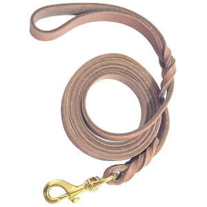 Hot Sale Luxury Custom Made Low MOQ Heavy Duty Leather Dog Leash Customized Color And Logo Leather Dog Leash - Product Image 3