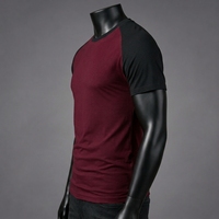 T-shirt de sport pour homme 100% coton tricoté, tissu léger haute performance, évacuation de l'humidité, séchage rapide, respirant, coupe classique, entraînement
