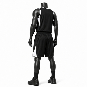 Ensemble maillot et short de style jersey pour équipes, écoles, jeunes et adultes, ensembles de basketball en gros, uniformes de basketball personnalisés par sublimation - Product Image 4