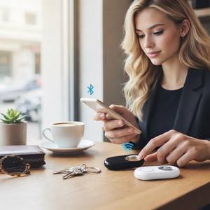 Traceur GPS intelligent certifié MFi Find My, mini balise Bluetooth pour application iOS, localisateur de clés de voiture Apple, bagages, portefeuille, anti-perte, en plastique - Product Image 2