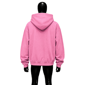 Sudadera con Capucha Oversize Personalizada con Estampado Gráfico de Montaña Rosa, Unisex, Estilo Urbano Casual de Invierno, Venta al por Mayor - Product Image 2