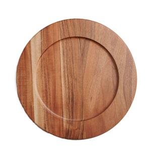 Round Wooden Serving plate Polished Finish Handmade For Food Contact Residential Use Traditional wooden plate - Product Image 4
