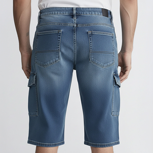 Pantalones Vaqueros Anchos de Mezclilla con Cintura Elástica, Bolsillos Laterales Tipo Cargo, Estilo Urbano, Precio Mayorista Asequible - Product Image 6