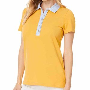 Camisetas Polo Casuales para Mujer, Nuevo Diseño en Venta, Logotipo Personalizado, Color Sólido, Transpirables, Suaves y Cómodas, OEM - Product Image 1