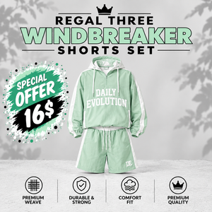 Conjunto de Pantalones Cortos Cortavientos REGAL THREE para Mujer, Casuales, 100% Nailon, Holgados, Estampados, Impermeables, con Cordón Ajustable en la Cintura, para Hombre - Product Image 1