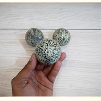 Sphère de Jaspe Dalmatien Naturel Polie, Pierre Tachetée pour la Guérison par les Cristaux, Décoration d'Intérieur, Méditation, Reiki, Cadeau, Vente en Gros