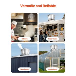Ventilatore da Cucina Commerciale 2109 CFM, Cappa Aspirante per Ristoranti 0.75HP 560W a Trasmissione Diretta per Ventilazione Food Truck ad Alta Efficienza - Product Image 6