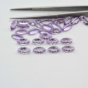5x10mm naturel rose améthyste à facettes Marquise forme prix de gros pierre en vrac Rose De France améthyste fabricant de bijoux - Product Image 1