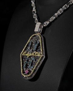 Collar de cadena de tenis de moda con colgante de moissanita bicolor con números, chapado en oro de 18k y plata de ley 925, estilo hip hop. - Product Image 6