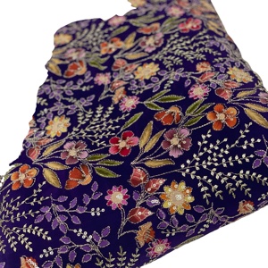 ผ้าเครปบริสุทธิ์พิมพ์ลายแฟนซีธรรมชาติสำหรับฤดูหนาวเสื้อผ้าอินเดียและปากีสถานสำหรับ lahenga kurti - Product Image 1