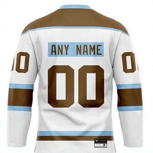 Custom Hockey Jersey 220 GSM Polyester Pro Hockey Sweater Personalized <b>Name</b> Number Team Sportswear OEM ODM Wholesale Manufacture - Product Image 2