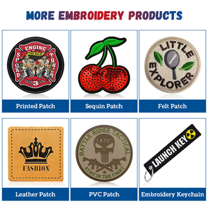 Écusson en coton personnalisé <span class=keywords><strong>Brode</strong></span> Écussons de broderie de dragon rond pour vêtement à capuche personnalisé - Product Image 5